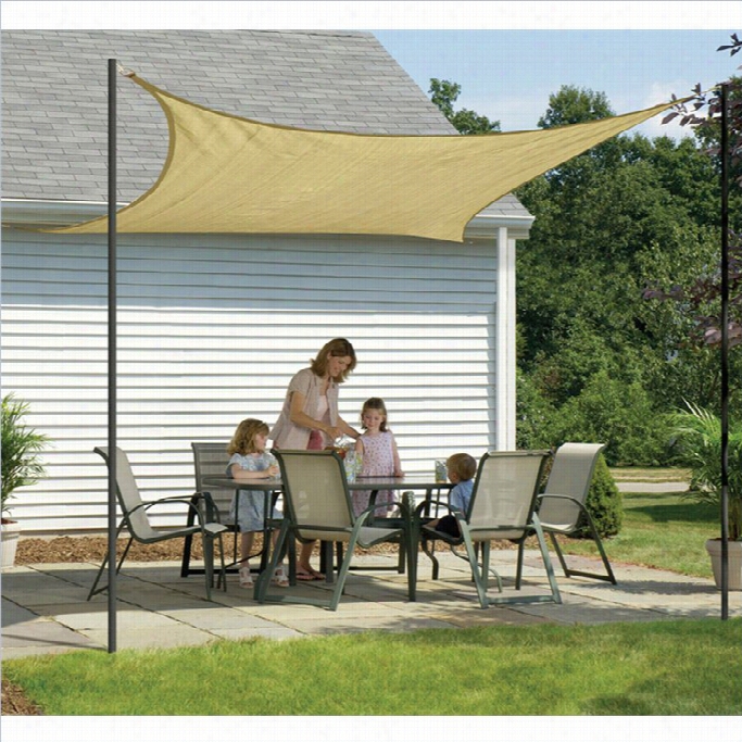 Shelterlogic Hsadelogic12' Square Sun Shade Sail In Sand