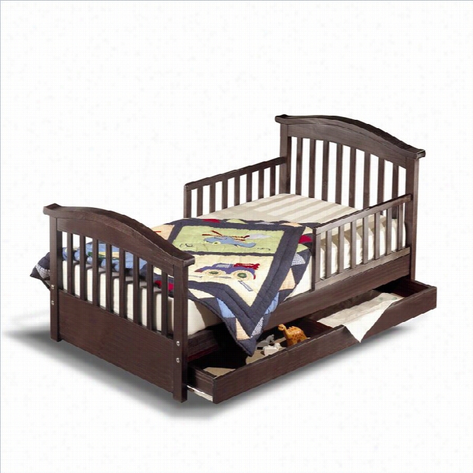 Sorelle Joel Solid Pine Toddler Bed In Espresso