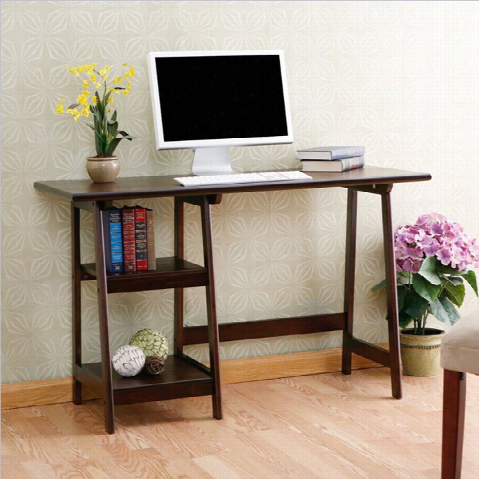 Southern Enterrprises Agvin Desk In Espresso