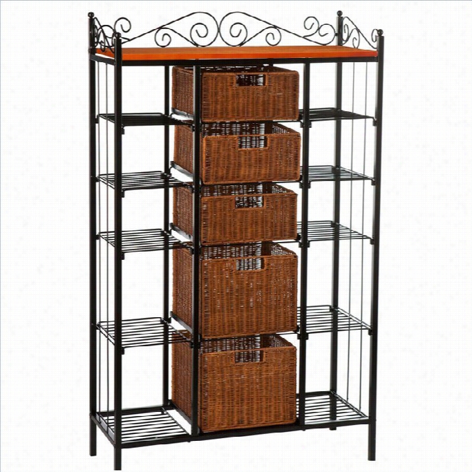 Southern Enterprises Rancho 5-drawer Baker's Rack