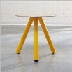 Studio RTA Soft Modern Side Table in Yellow Saffron and Pickled Ash