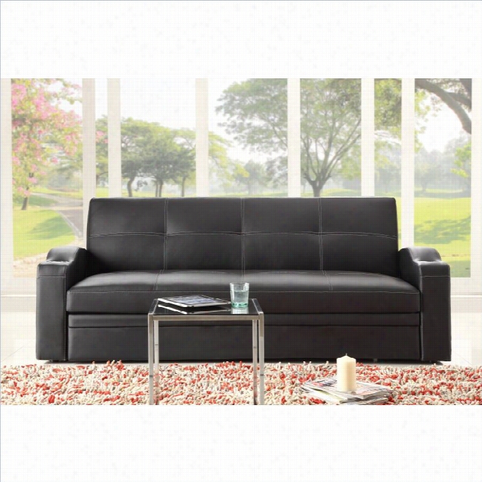 Ternt Home Novak Ele Gant Lounger With Pull Out Trunle Ib Black