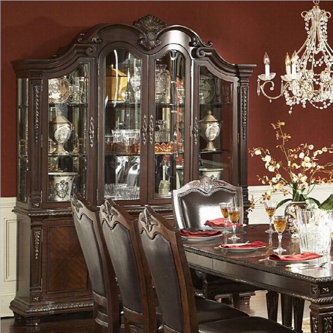 Trent Home Room Buffet And Hutch In Rich Brown