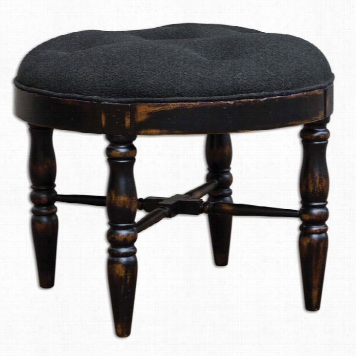 Uttermost Chione Black Small Stool