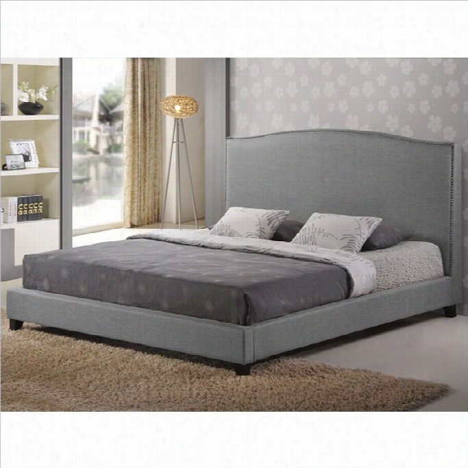 Baxton Studio Aisling Platform Bed In Grey-qeen