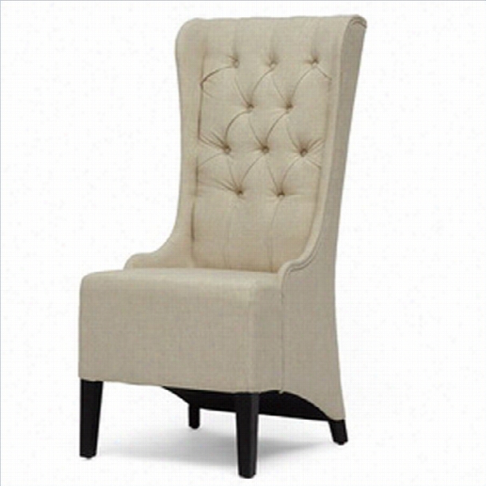 Baxton Studio Vincent Tufted Accent Chair I Beige