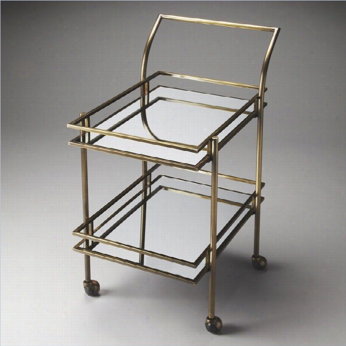 Butler Specialty Butler Loft Gatsby Antique Brass Bar Cart