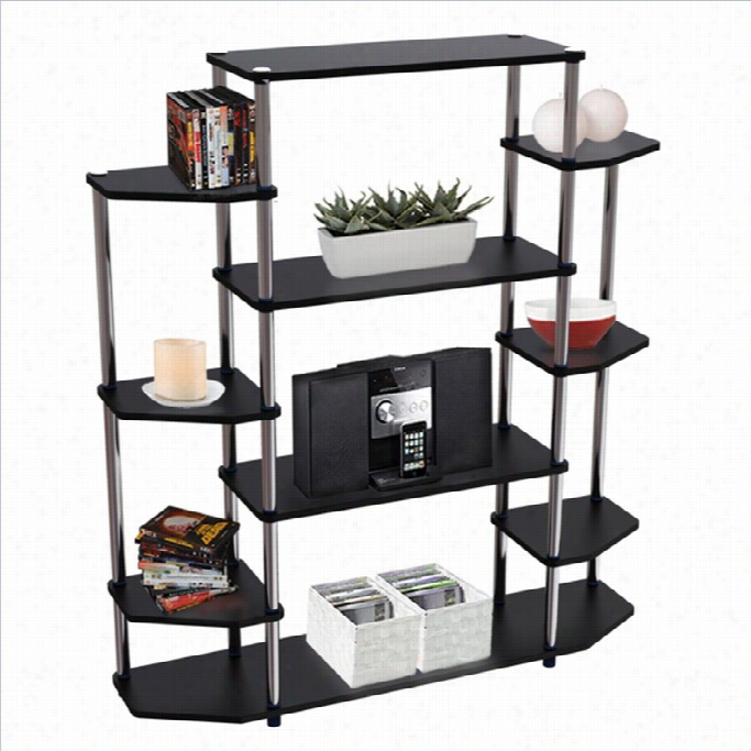 Convenience Concepts Designs2go Wall Unit Bookshelf In Black