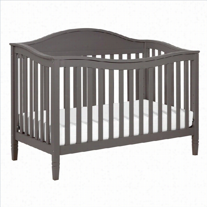 Davinci Laurel 4-in-1 Convertible Crib With Toddler Rail In Slate