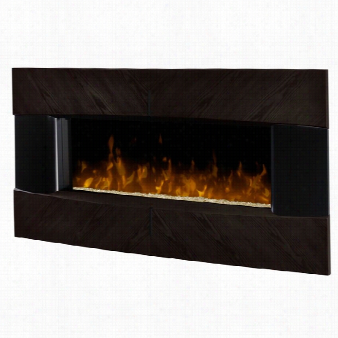 Dimple X Waltz 36 Wall Mount Electric Fireplace In Espresso