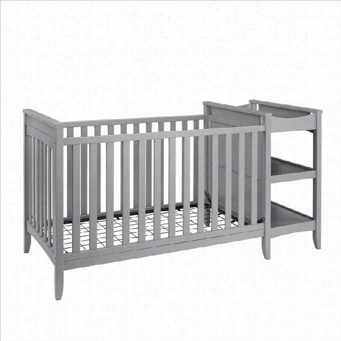 Dorel Asia Baby Relax Mema 2-in-1 Crib Chanfing Table Combo In Gray
