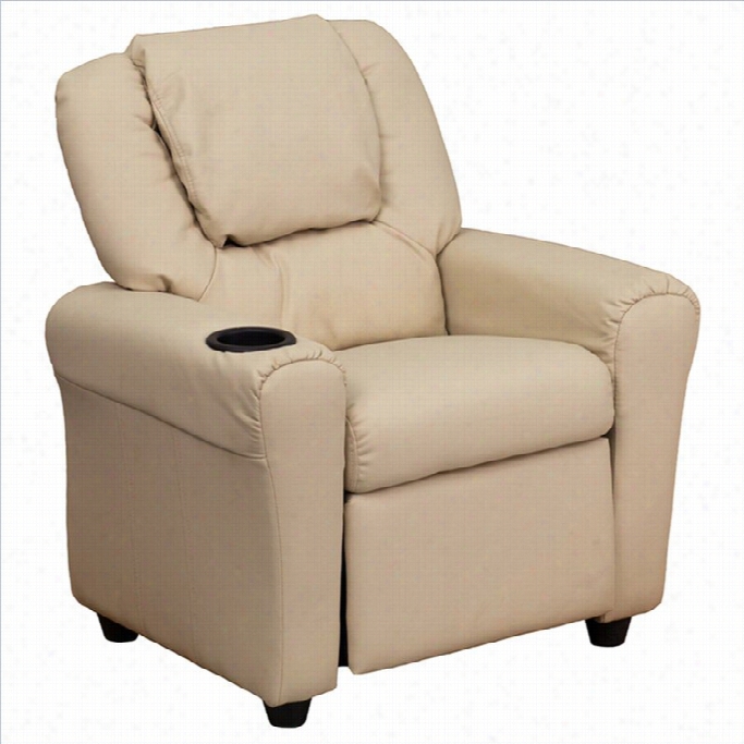 Flash Furniture Kids Recliner In Beige