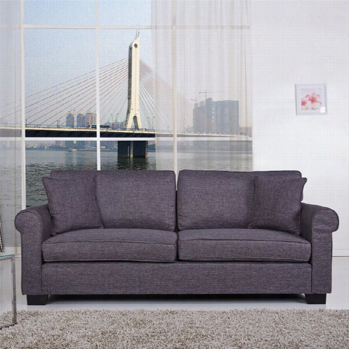 Gold Sparrow Pittsburgh Fabric Sofa In Dark Gray