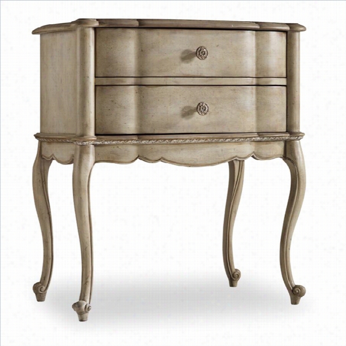 Hoker Appendages Sanctary Two Drawer Leg Nightstand In Pdarl Essence