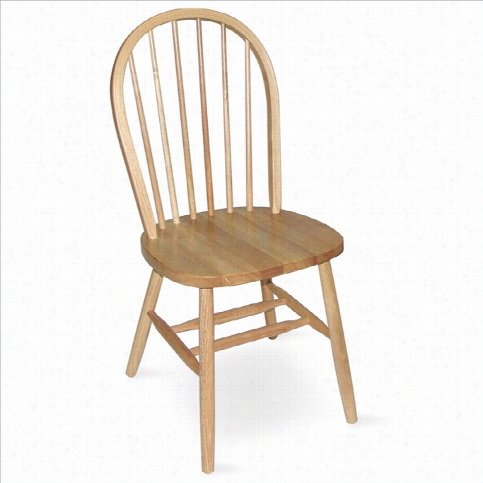 International Concepts 37 Spindleback Windsor Dining Chair In Natural Finish