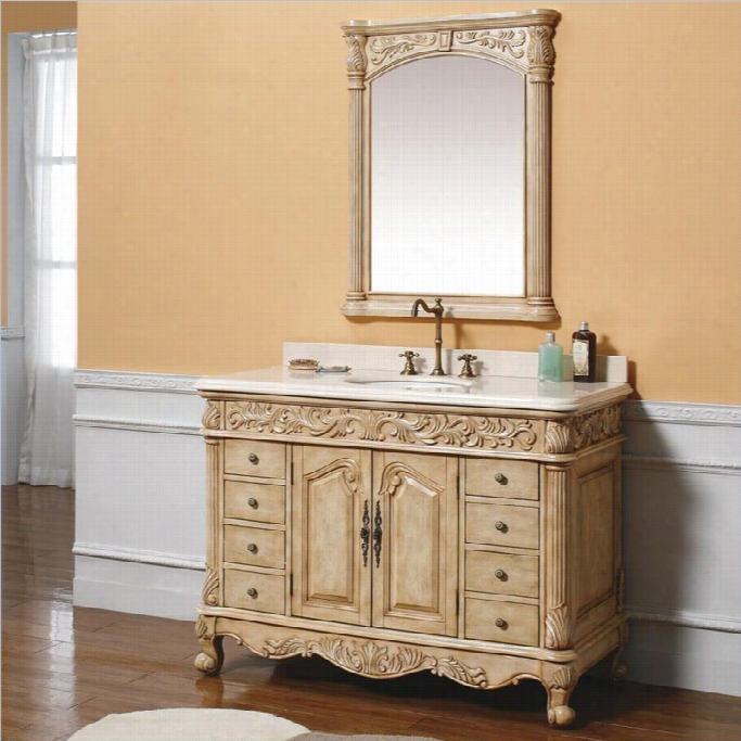 James Martin Classico 48 Unmarried Marble Top Bathroom Vainty In Parch Ment
