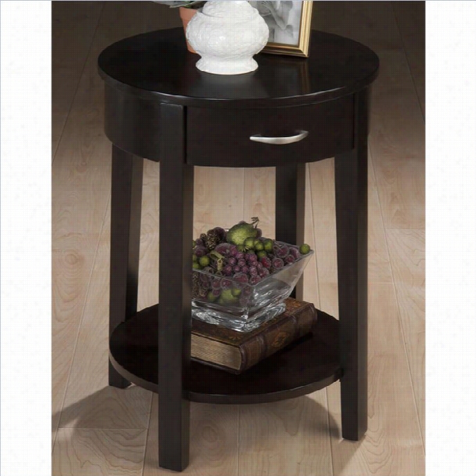 Jofan Roundchairside Table In Dark Merlot