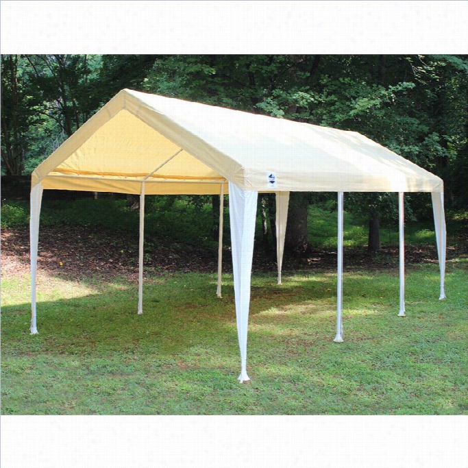 King Canopy 10' X 20' Heercules Canoyp In Tan And White