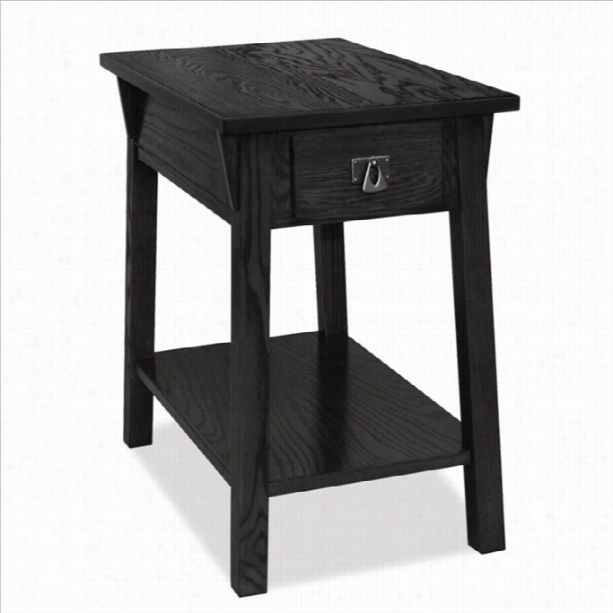 Leick Furniture Mission Chairsidde Close Table In Slate Finish