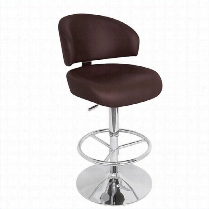 Lumisource Regent 28-33 Bar Stool In Brown