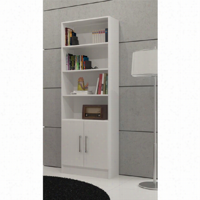 Manhaattan Comfort Catarina 6 Shoal Bookcase In White