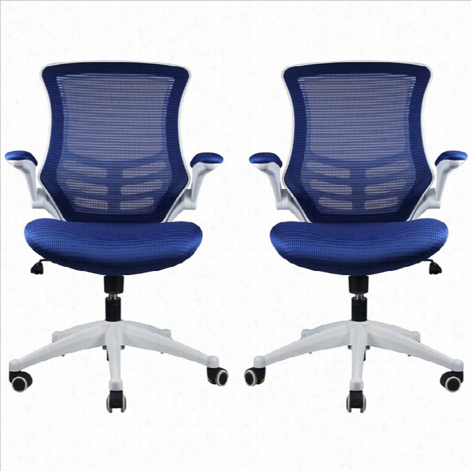 Manhatta N Ease Lenox Ffice Cgair In Kingly Blue (set Of 2)