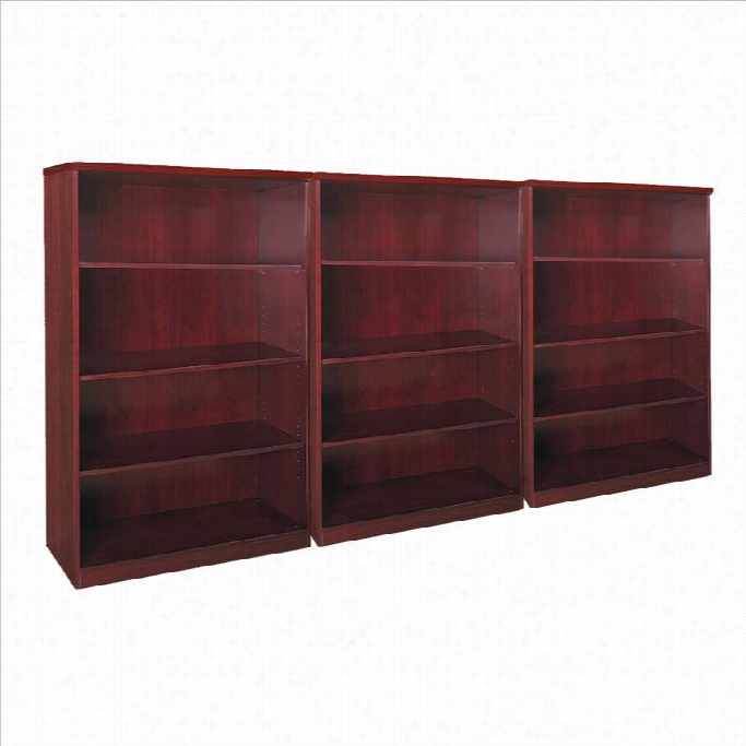 Mayline Luminary 4 Shef Wall Bookcase In Cherry