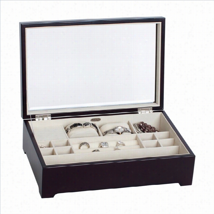 Mele And Co. Sheraton Musical Jewelry Box In Java