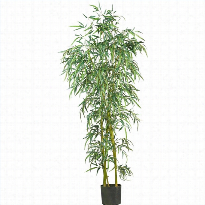 Nearly Illegitimate 6' Fancy Style Slim Bamboo Silk Tree In Gree N