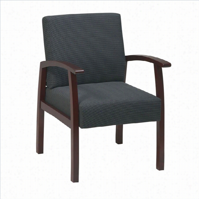 Offie Star Wd Deluxe Guest Chair In Cherry And Charcoal