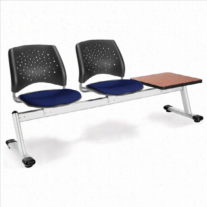 Ofm Star Besm Seating With2  Seats And Table In Navy And Cherry