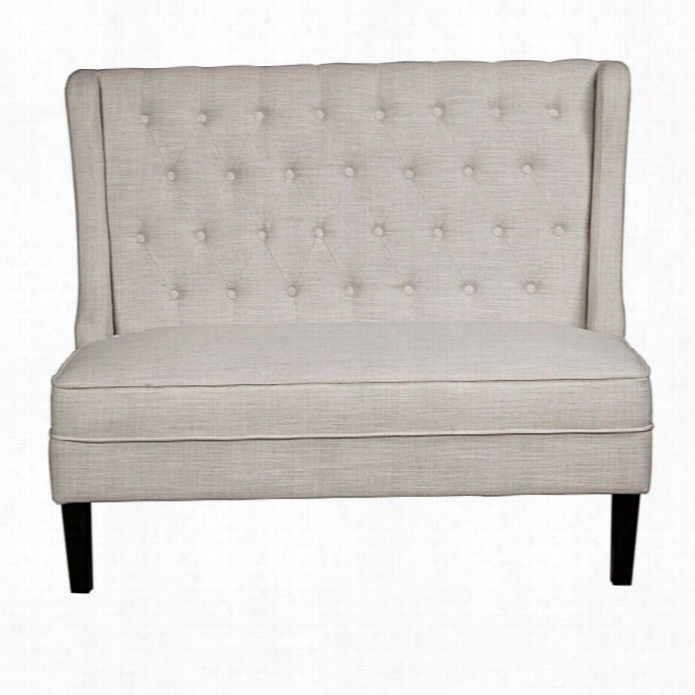 Pr Fabric Living Room Bench In Oatmeal