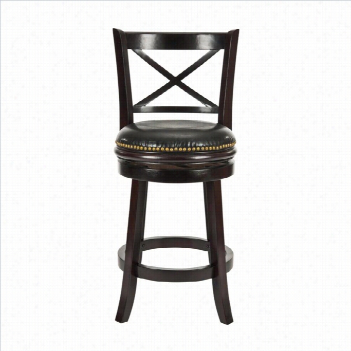 Safavieh Daniel Oak 24counter Stool In Dark Brown