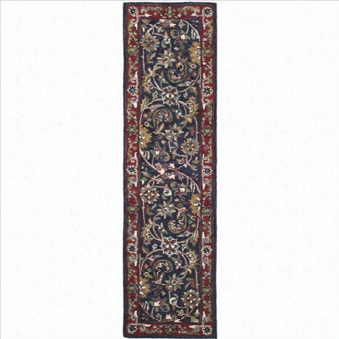 Safavieh Heriage Runner Rug In Blue / Red