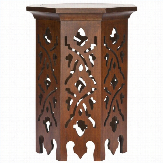 Safavieh Kingston Wood Hexagln End Table In Brown