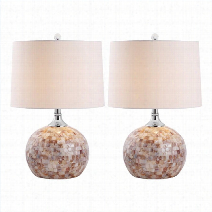 Safavieh Nkiki Sge1l Table Lamp In Shell (set Of )2