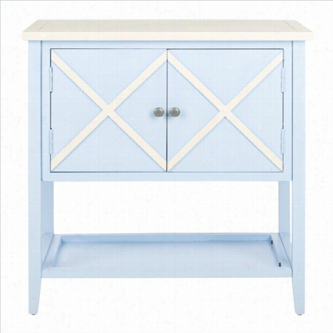 Safavieh Polly Poplar Wood Sideboarrd In Light Blue And Of A ~ Color