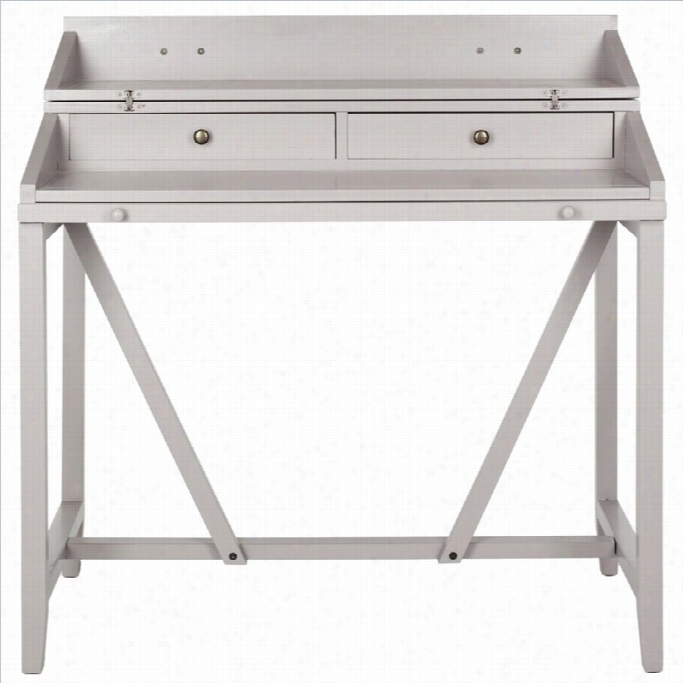 Safvaieh Wyatt Pine Writing Desk In Grey