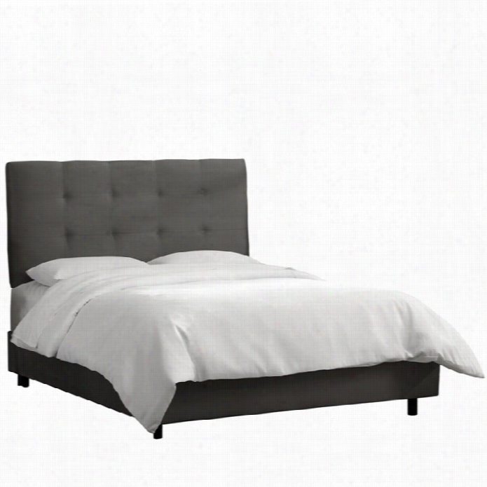 Skyline Tufted Bed In Premier Charcoal-twin