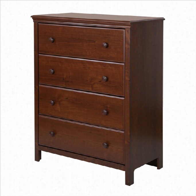 Soith Shore Cotton Candy 4 Drawer Chest In Sum Ptuous Cherry