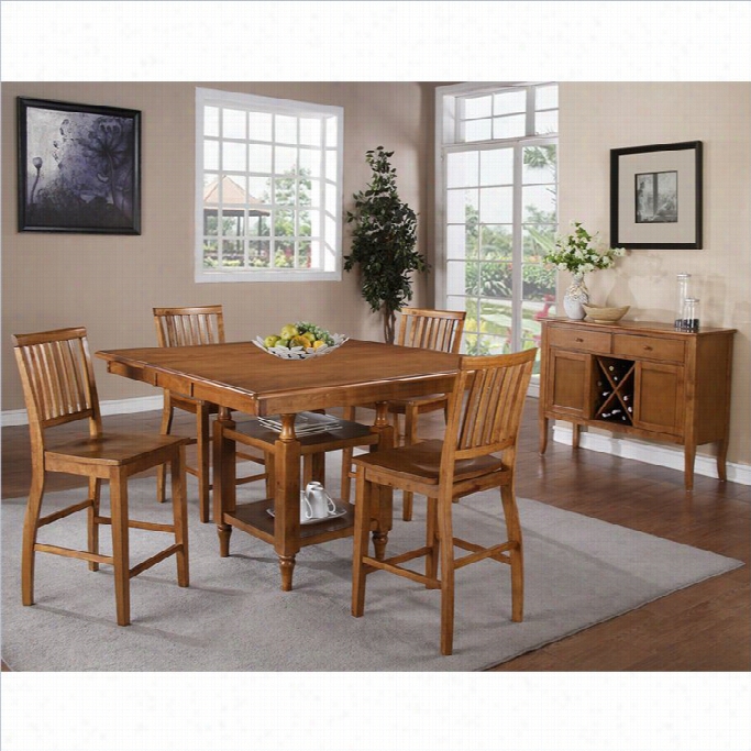 Steve Silver Company Candice 5 Piece Counter Hei Ght Dining Table Set In Ak