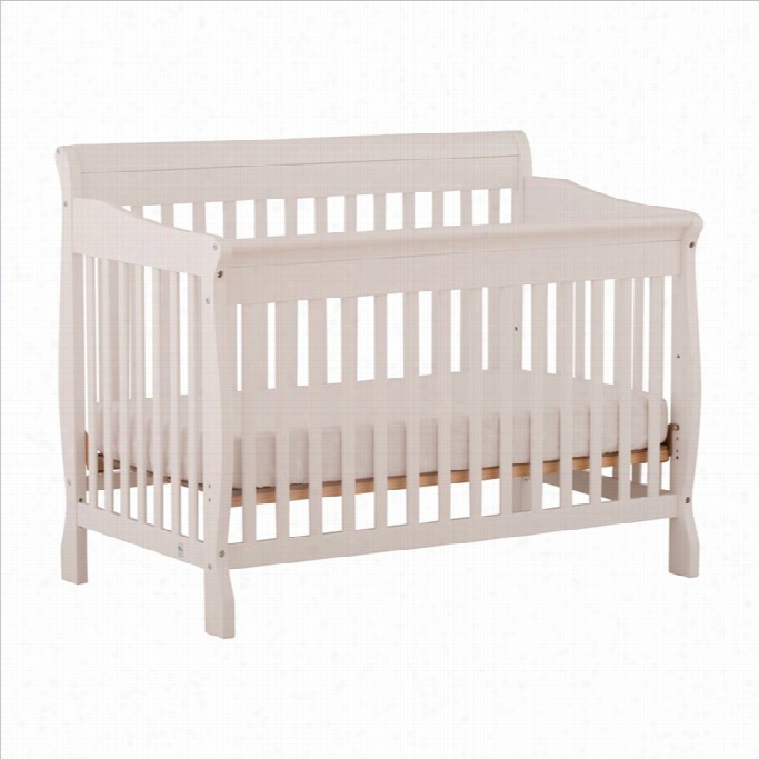 Stork Craft Modena4-in-1 Fixedside Convertible Crib In White