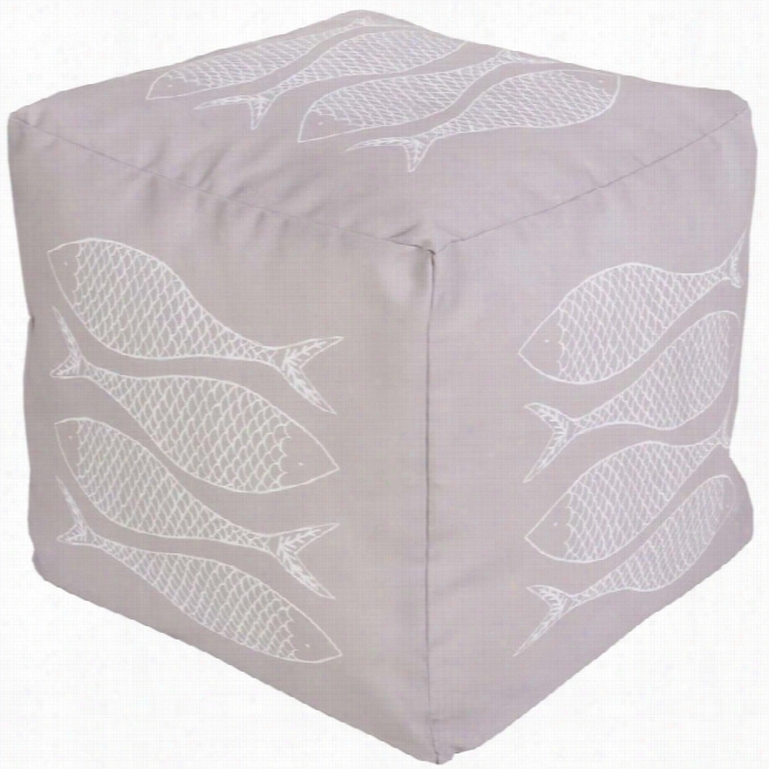 Surya Cub Epouf Ottoman In Gray