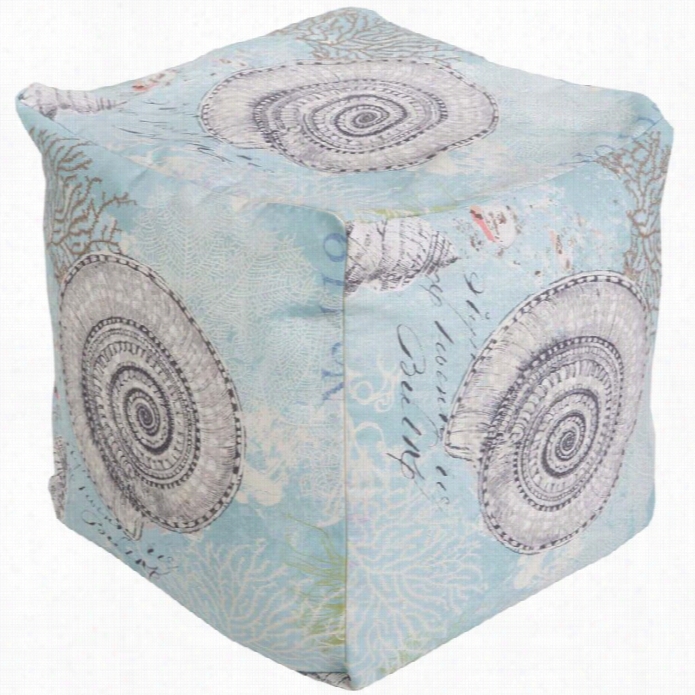 Surya Cube Pouf Ottomab In Teal