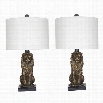 Abbyson Living Accent Table Lamp in Gold and Bronze (Set of 2)