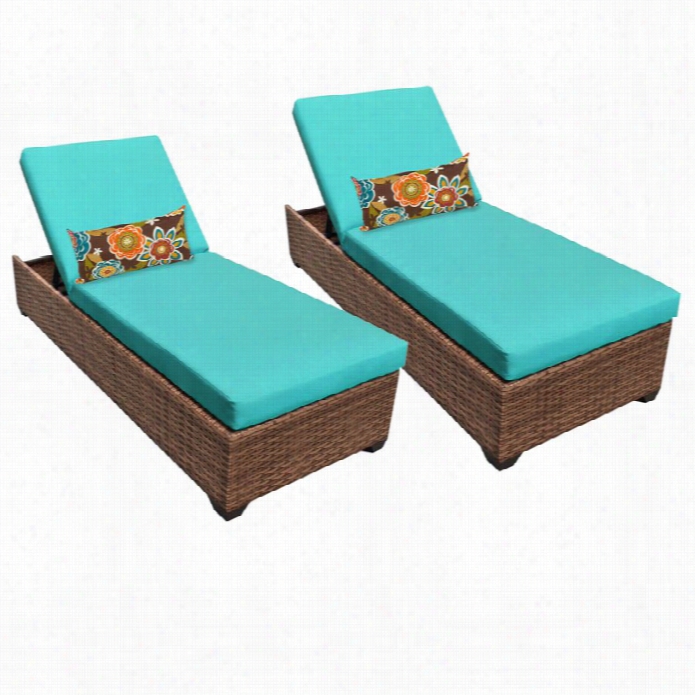 Tkc Laguna Wicker Patio Lounges In Aruba (set Of 2)