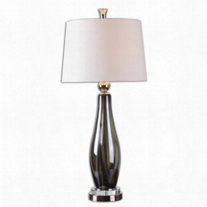 Uttermost Belnus Gray Glass Table Lamp