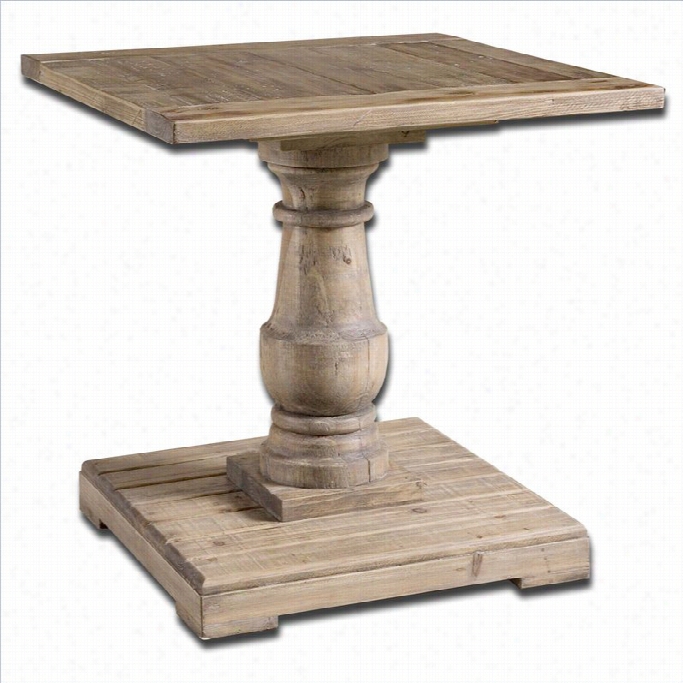 Uttermost Stratfor Dpedestal End Table Ins Tony Gray Wash