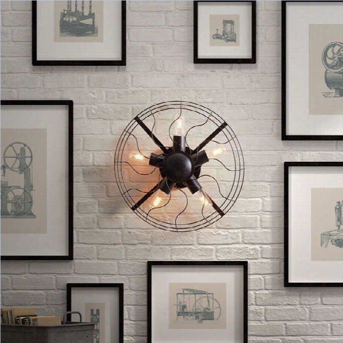 Zuo Simonite Wall Lamp In Rust Blak