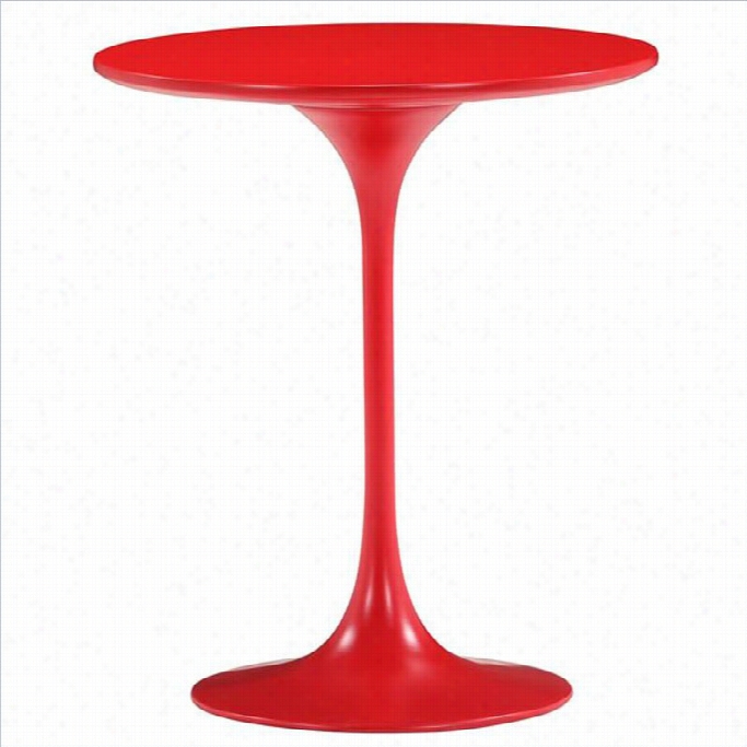 Zuo Wilco Morern Painted Wood Side Table In  Red